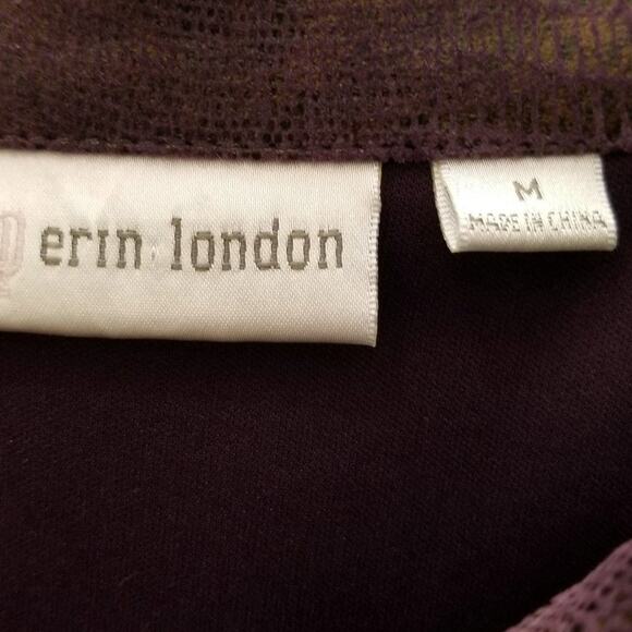 Erin London Purple Snake Print Light Jacket Suede Feel Very Nice! Size M - Picture 7 of 8